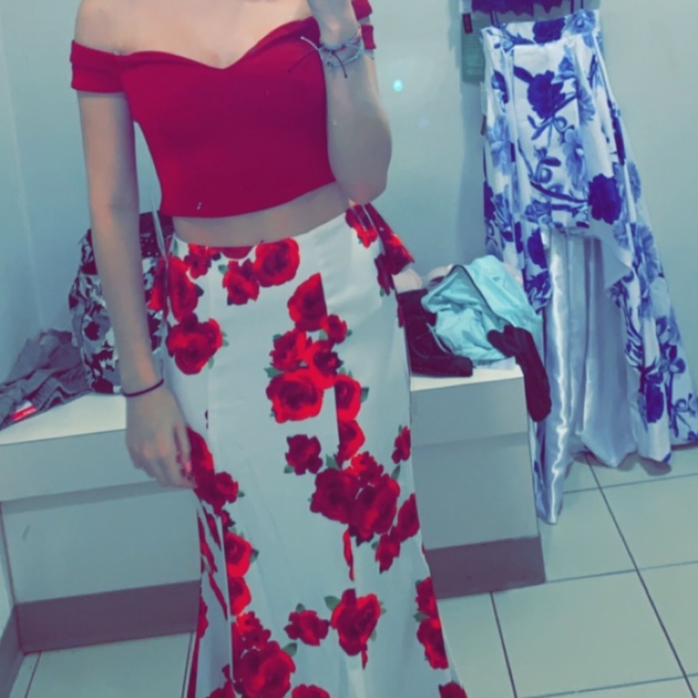 2 piece prom dress